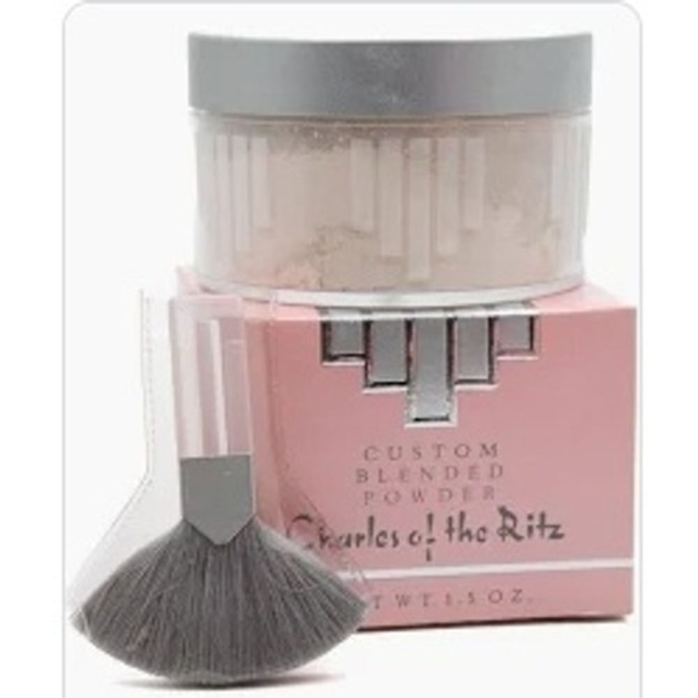 Charles of the Ritz Custom Blended Powder Classic Ivory 1.5 oz with Fan Brush